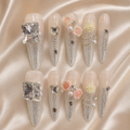Crystal Bridal Garden– Small Press-On Nails