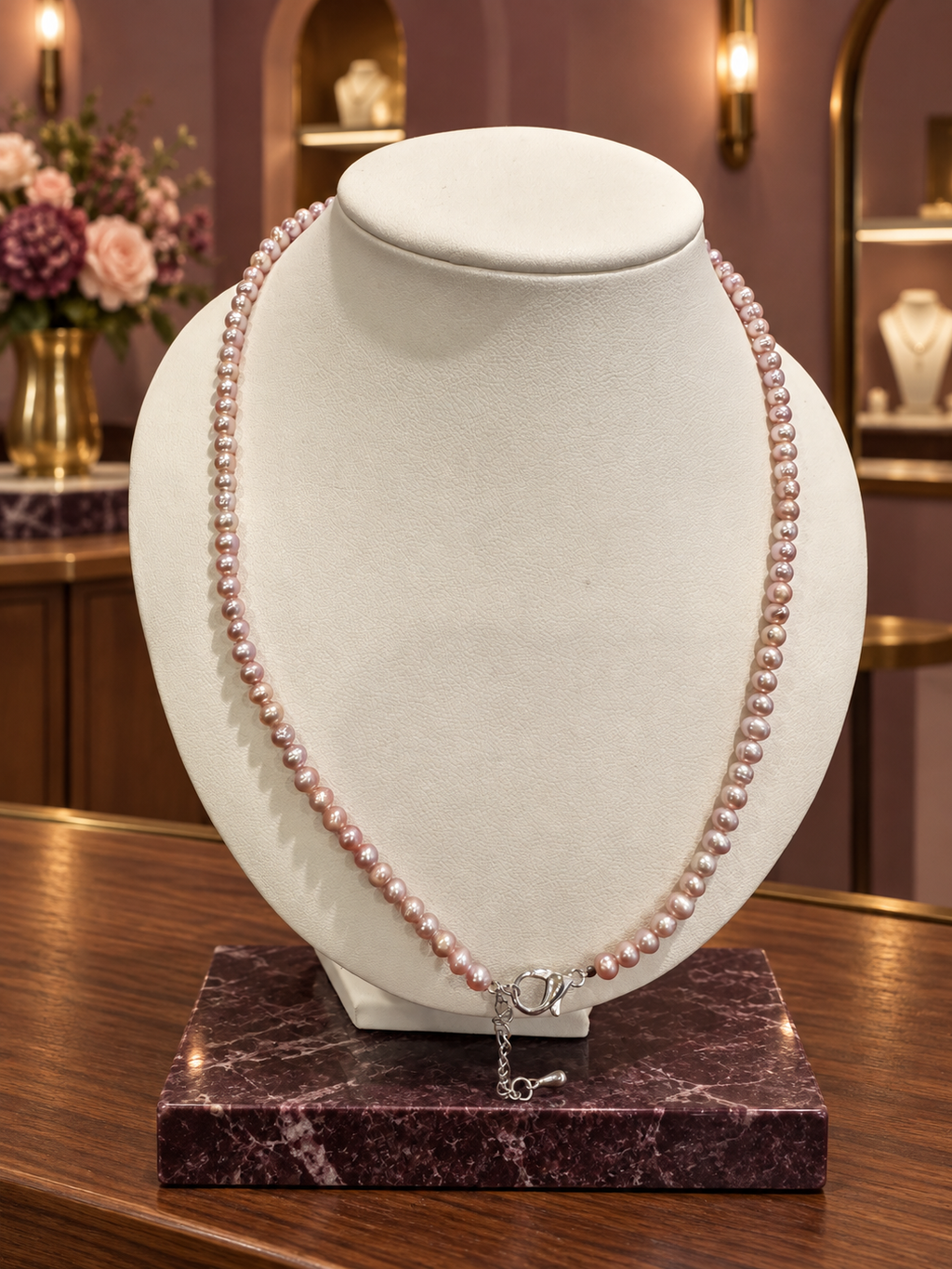 Lavender Whisper – 3mm Light-Purple Freshwater Cultured Pearl Strand